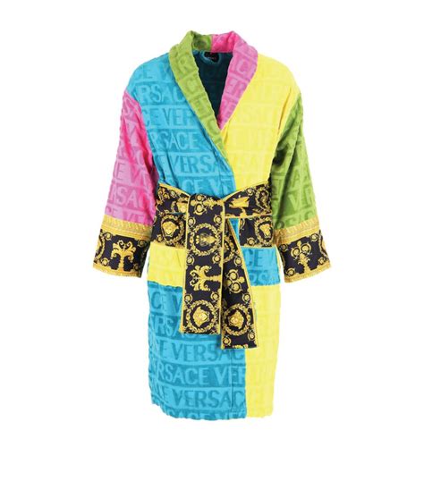 multi color versace robe|Versace robe cost.